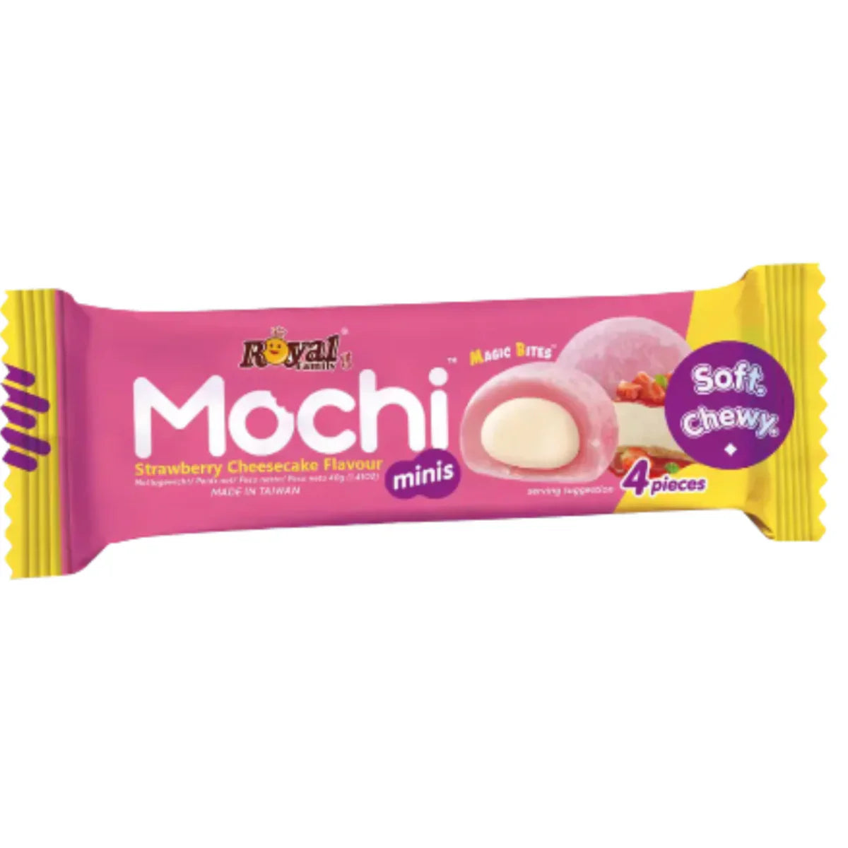 Mini Mochi Strawberry Cheesecake